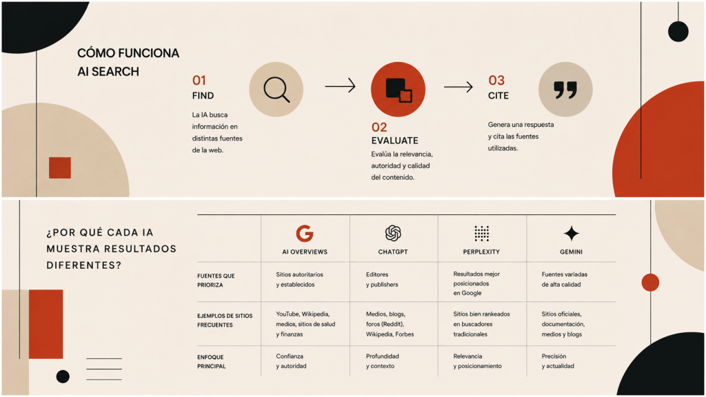 Cómo funciona AI search